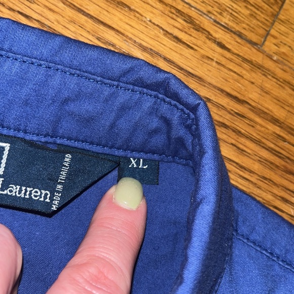 Vintage 90's bright blue w/red Polo Ralph Lauren Cotton Windbreaker sz XL - Picture 7 of 12